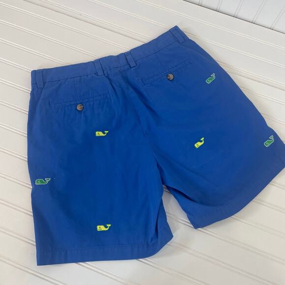 Vineyard Vines Men’s Blue Whale Embroidered Breaker Shorts Size 32 - Picture 2 of 4